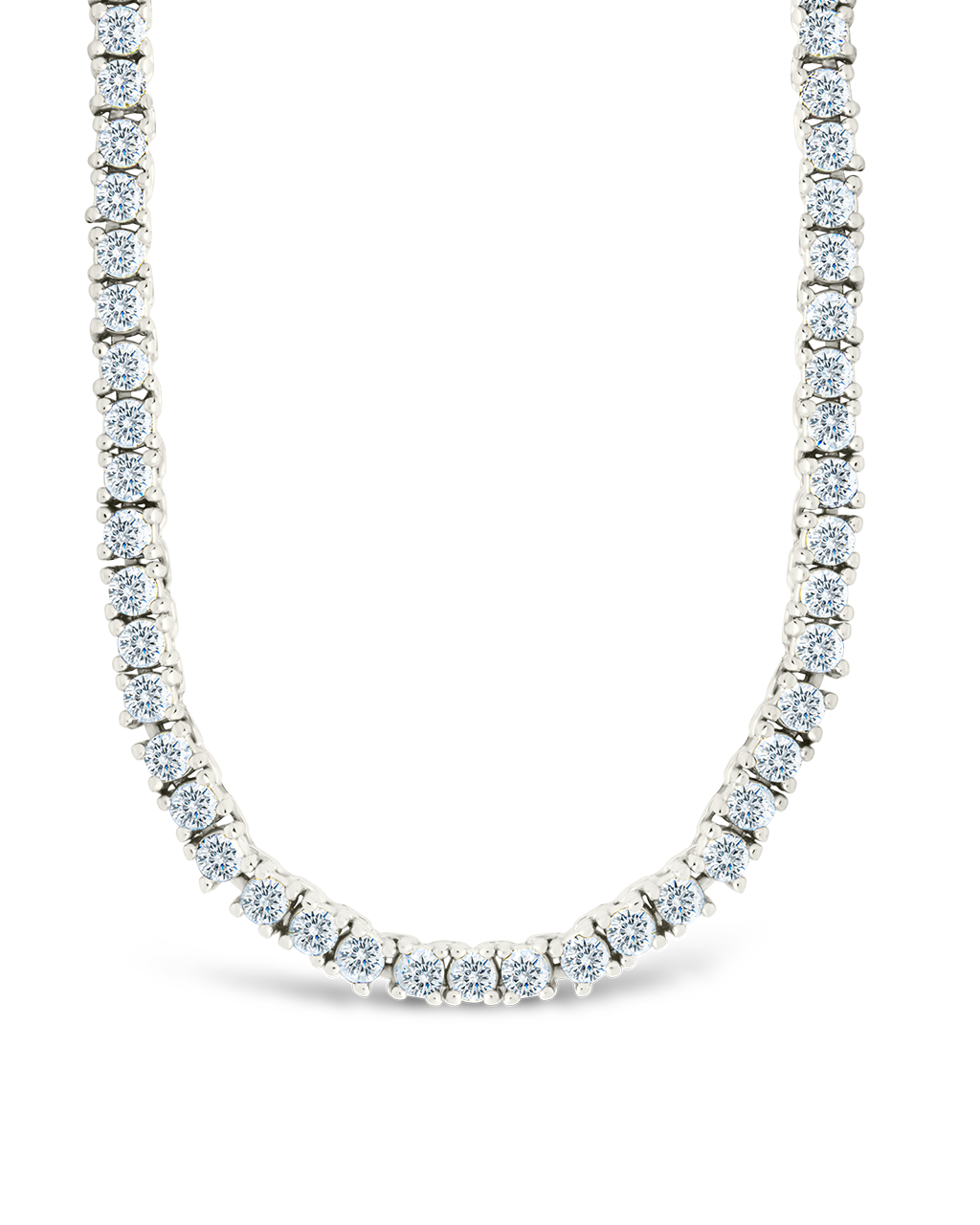 Mirabell Adjustable CZ Tennis Necklace Silver