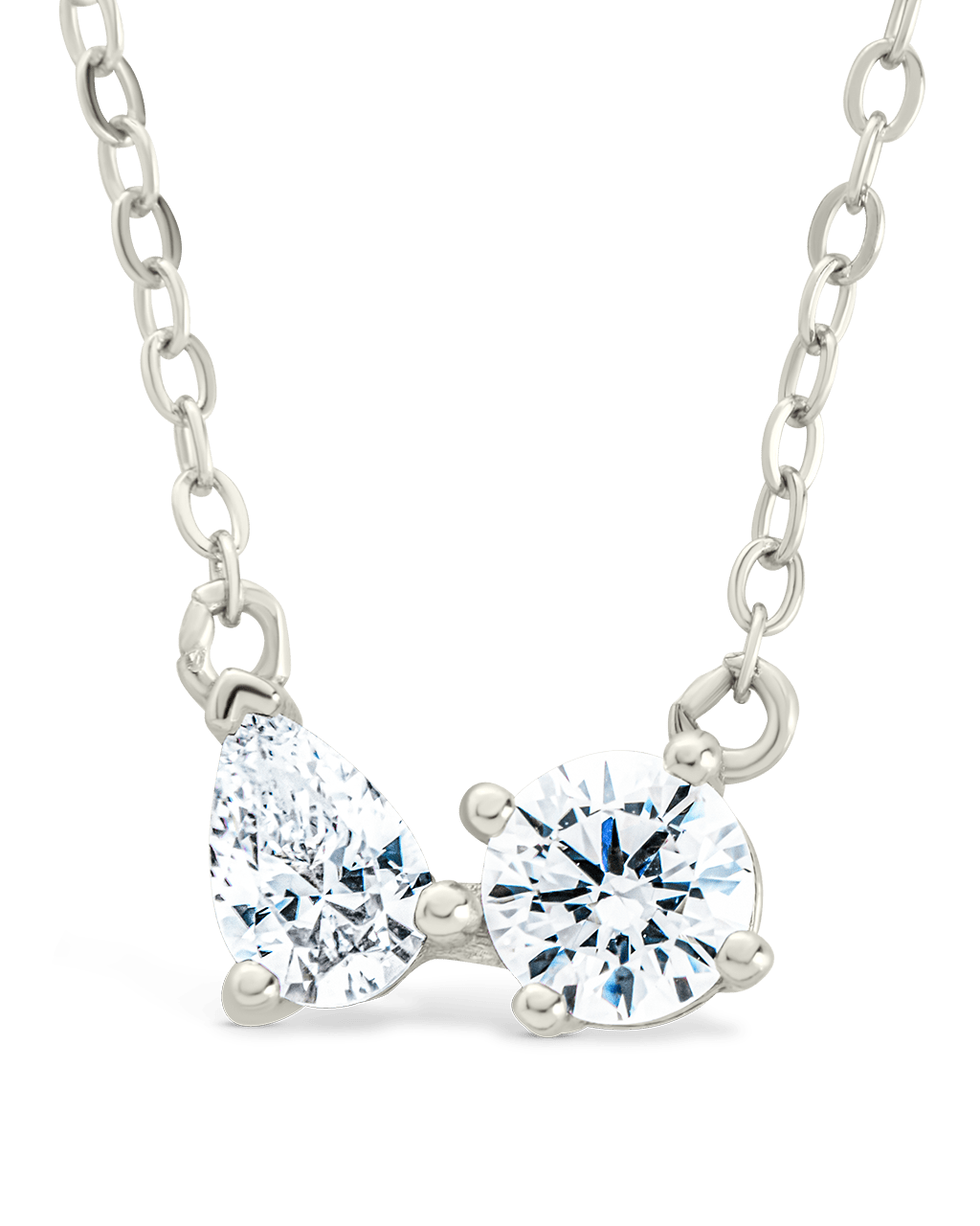 Sterling Silver Carolyn CZ Necklace Silver