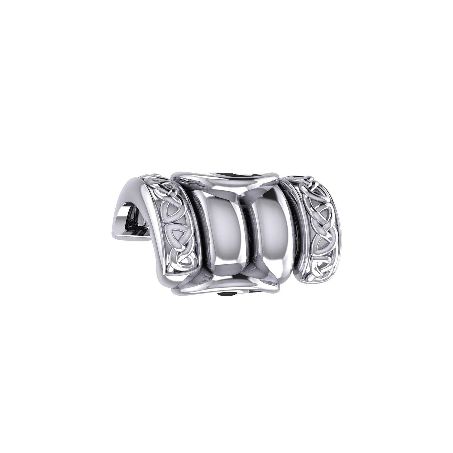 Yin Yang Symbol with Celtic Accented Silver Bead TBD365