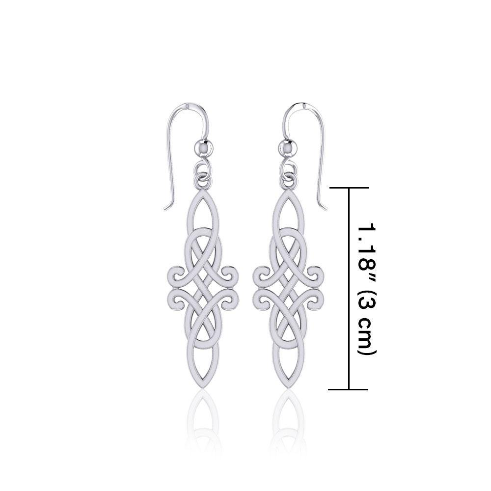 Wonderful Irish Celtic Knot Sterling Silver Hook Earrings TER1762