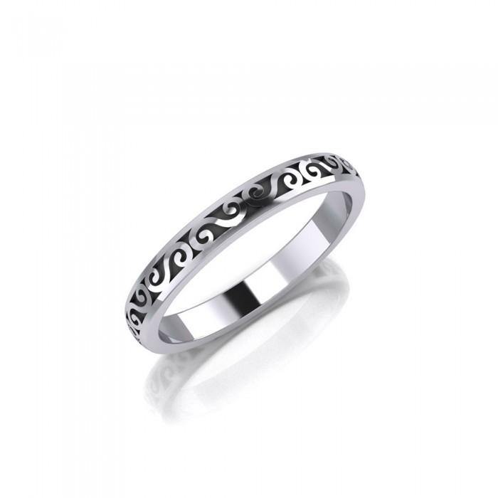 You deserve the moment of existence ~ Celtic Knotwork Spiral Sterling Silver Ring TR014 15