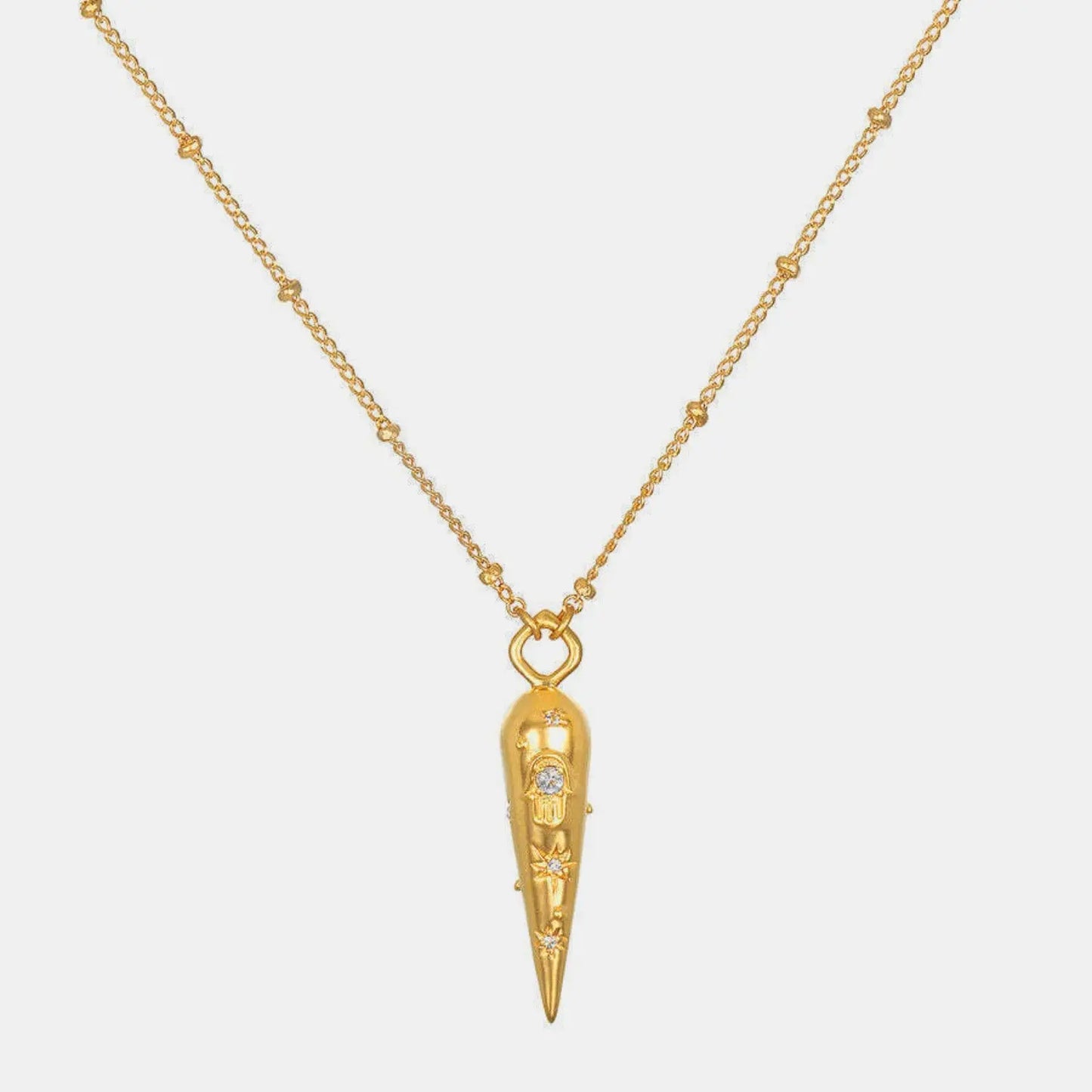 Titanium Steel Pendant Necklace Brass One Size