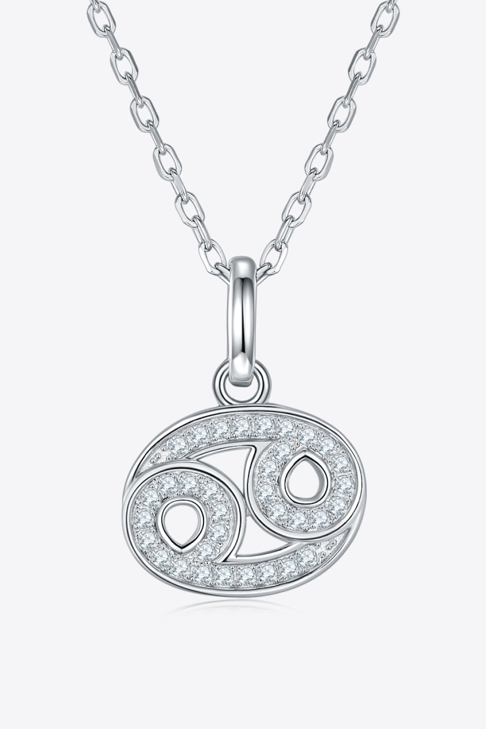 Moissanite Constellation Pendant Necklace Cancer One Size