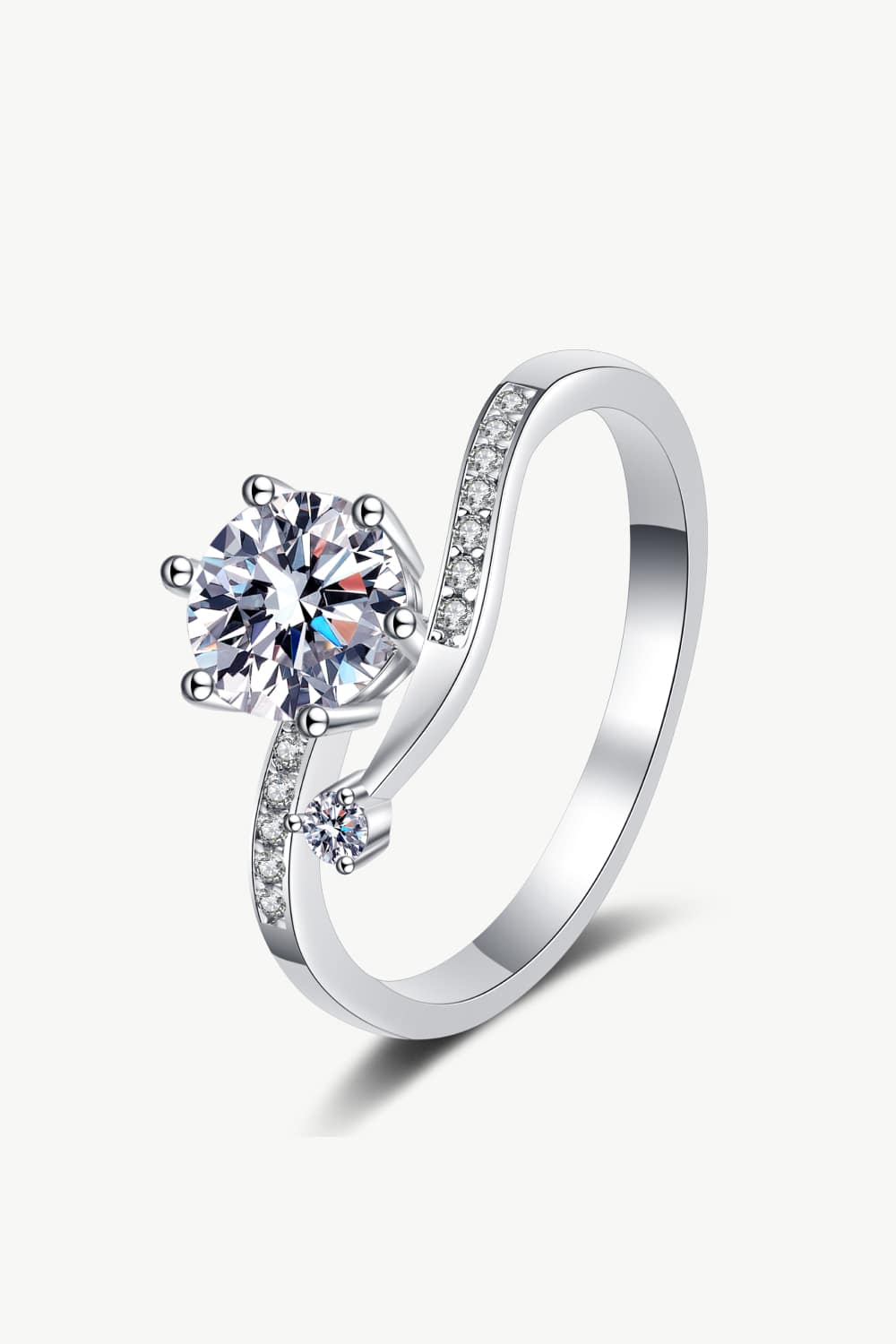 On My Mind 925 Sterling Silver Moissanite Ring Silver