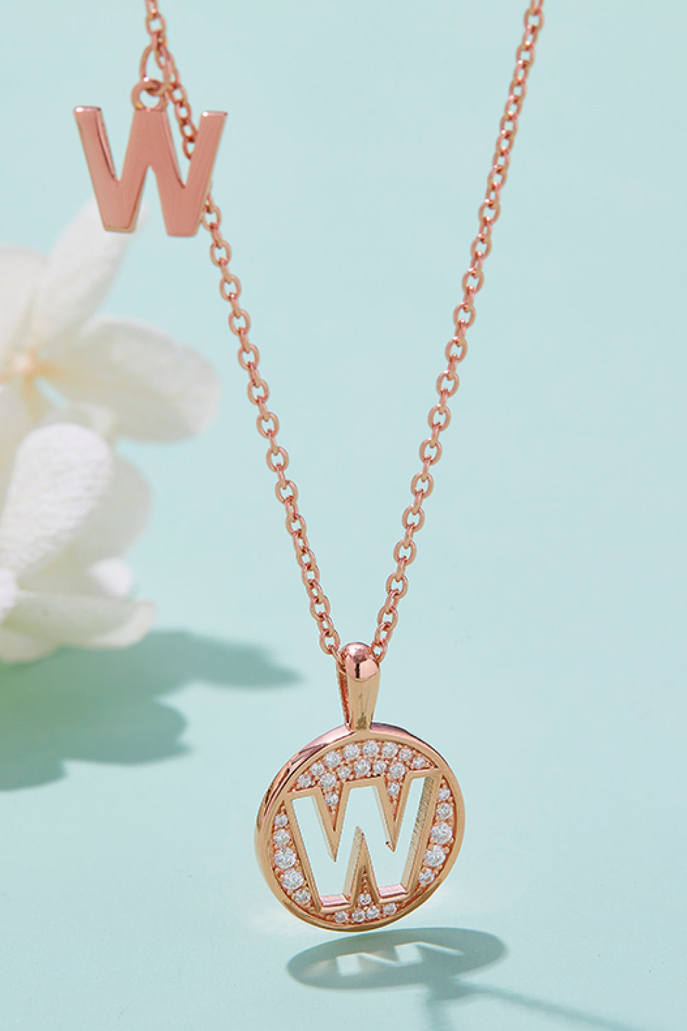 Moissanite U to Z Pendant Necklace W One Size