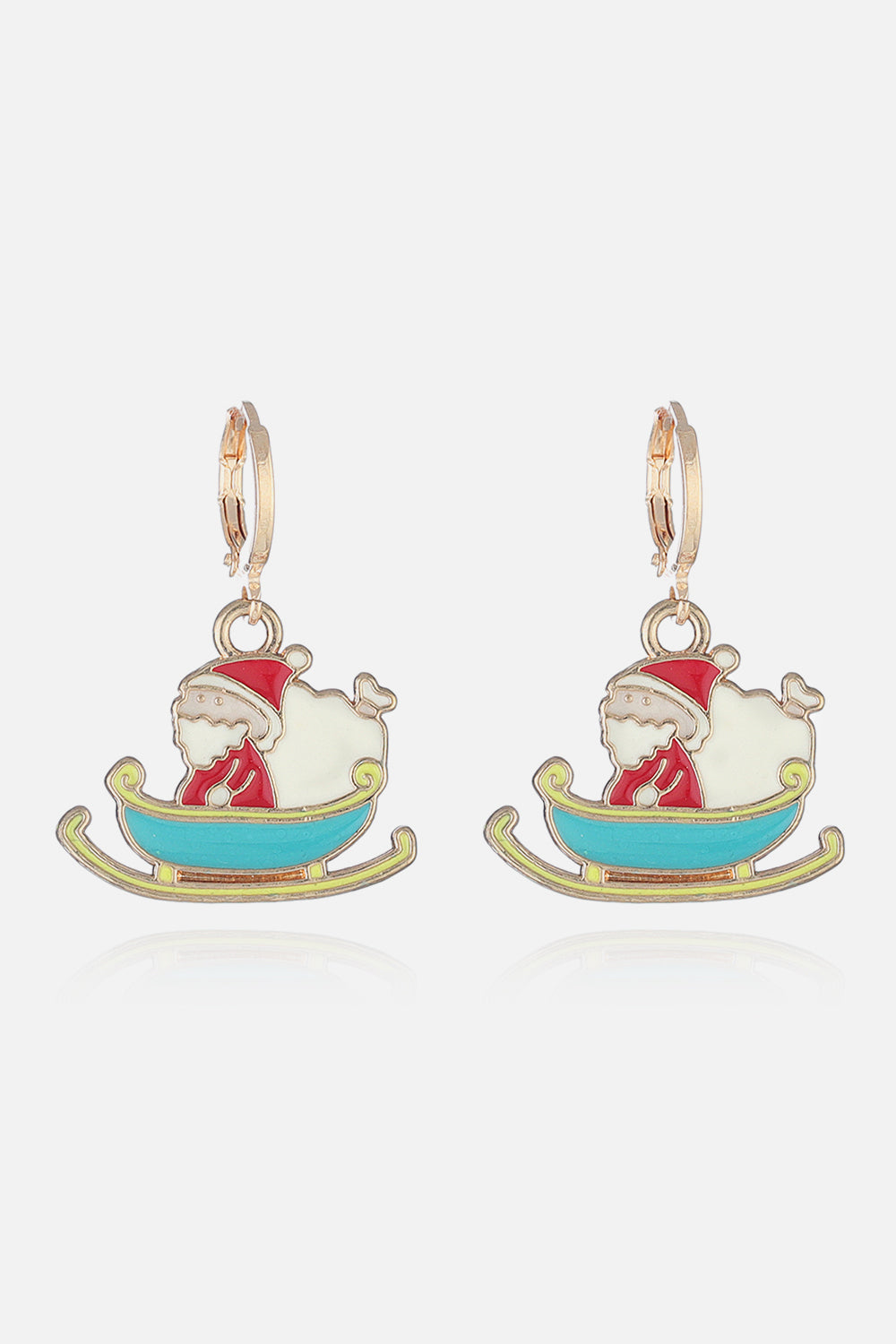 Christmas Theme Alloy Earrings Style J One Size
