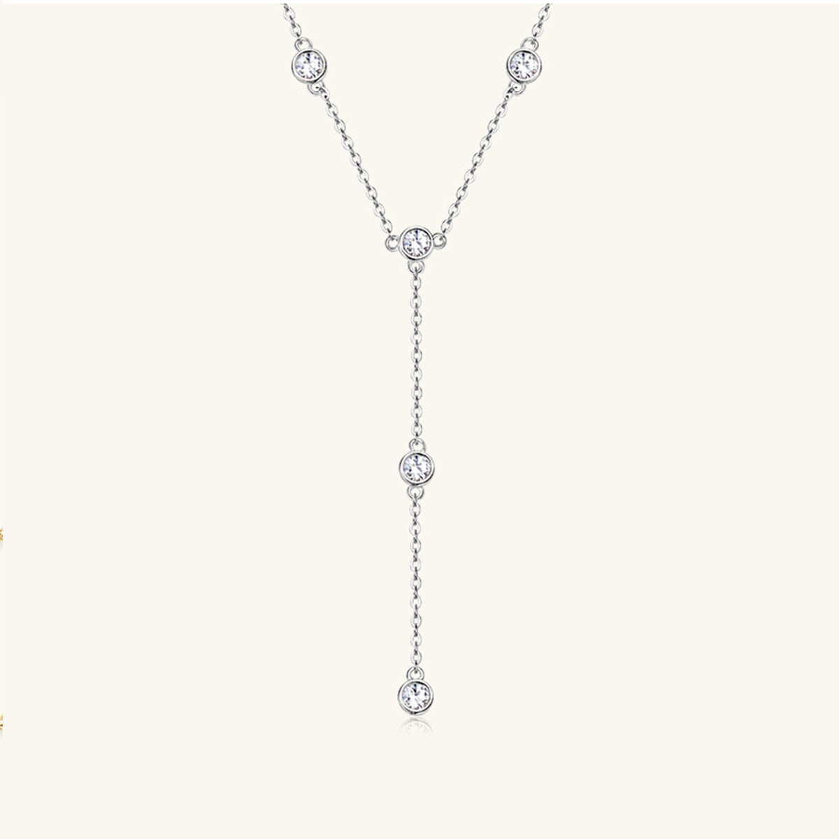 1.1 Carat Moissanite 925 Sterling Silver Necklace Silver One Size