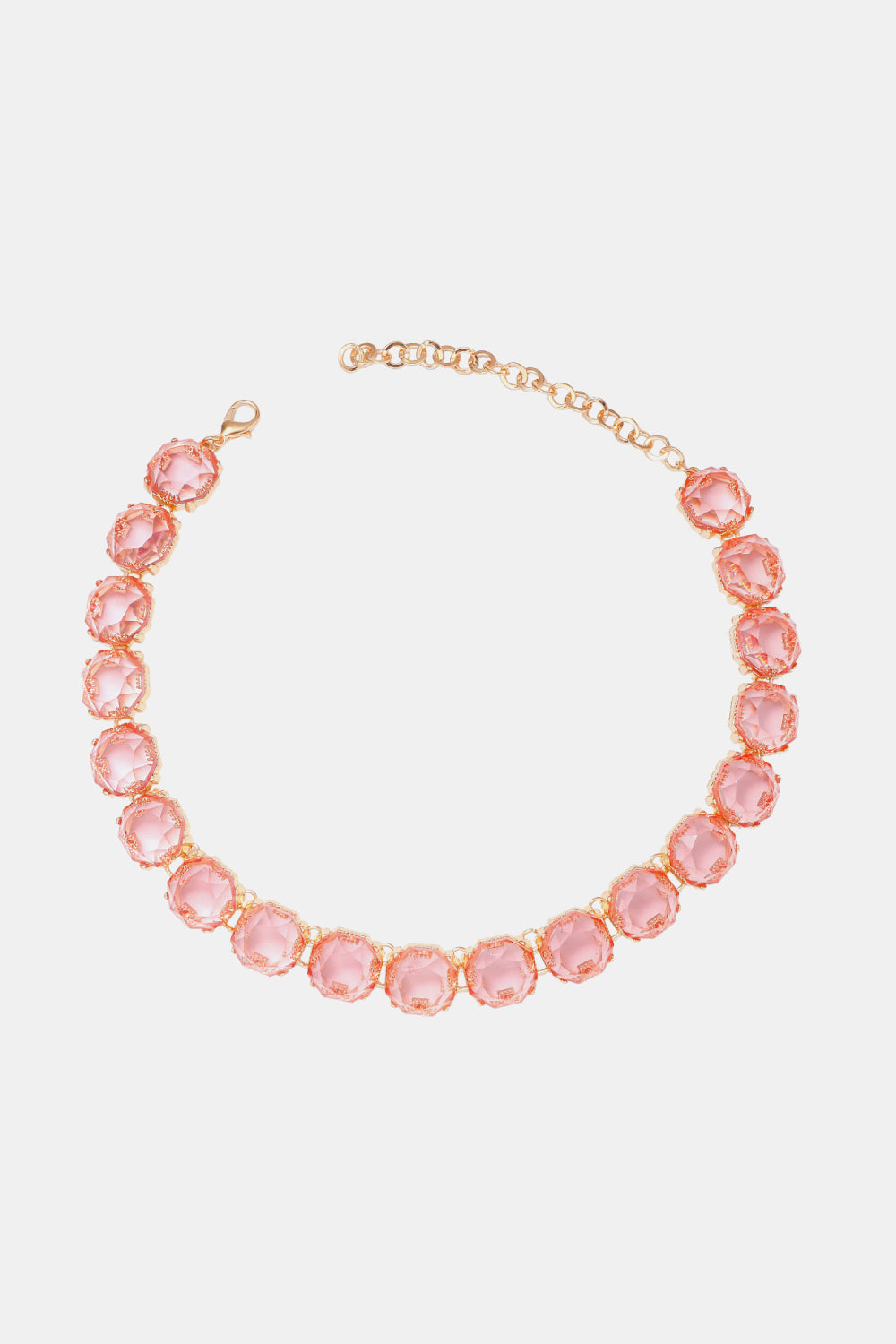 Zinc Alloy Resin Necklace Blush Pink One Size