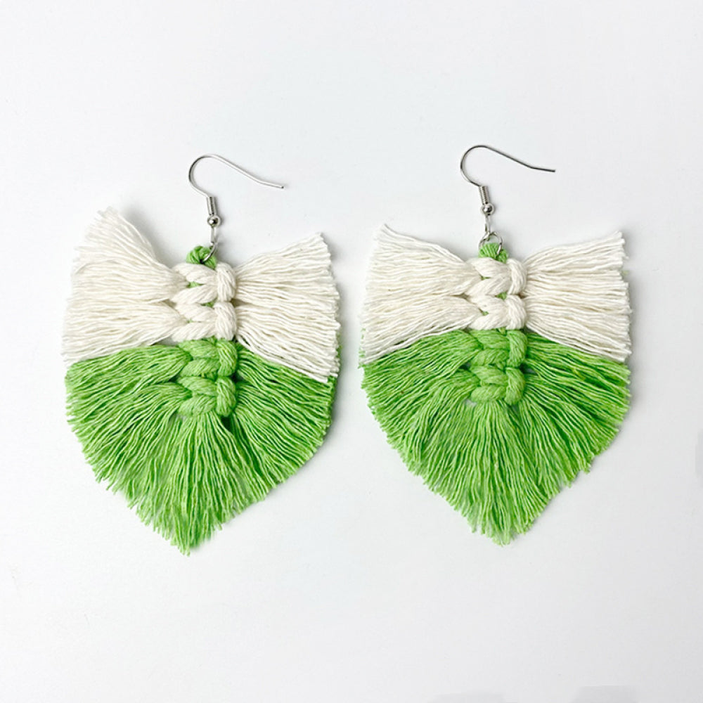 Fringe Detail Dangle Earrings Style D One Size