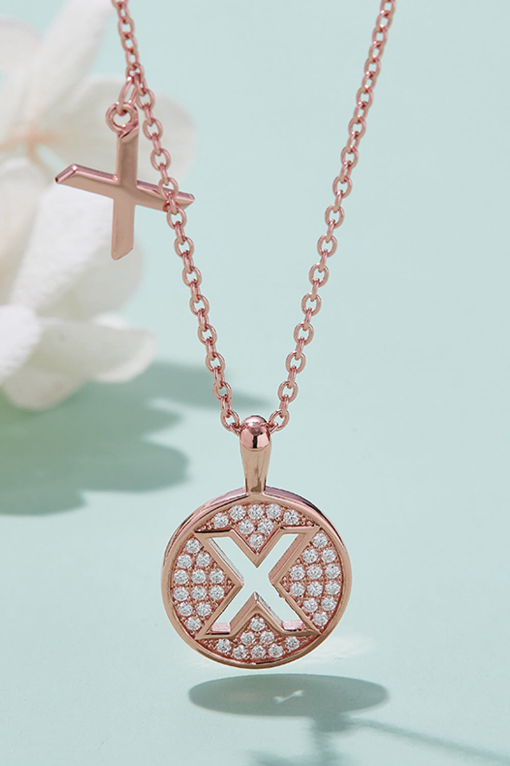 Moissanite U to Z Pendant Necklace X One Size