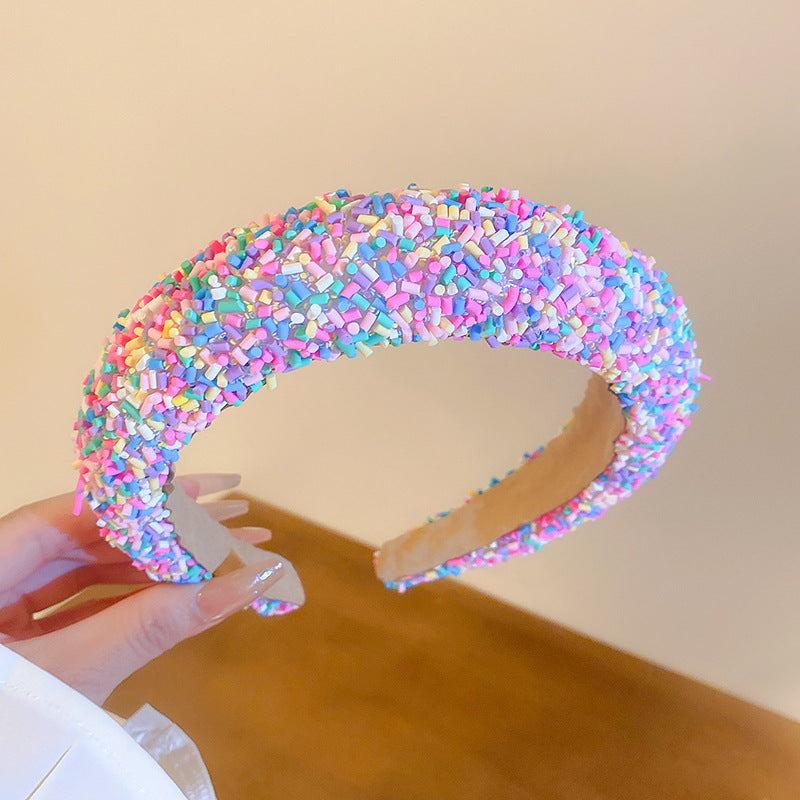 Acrylic Contrast Wide Headband Style B One Size