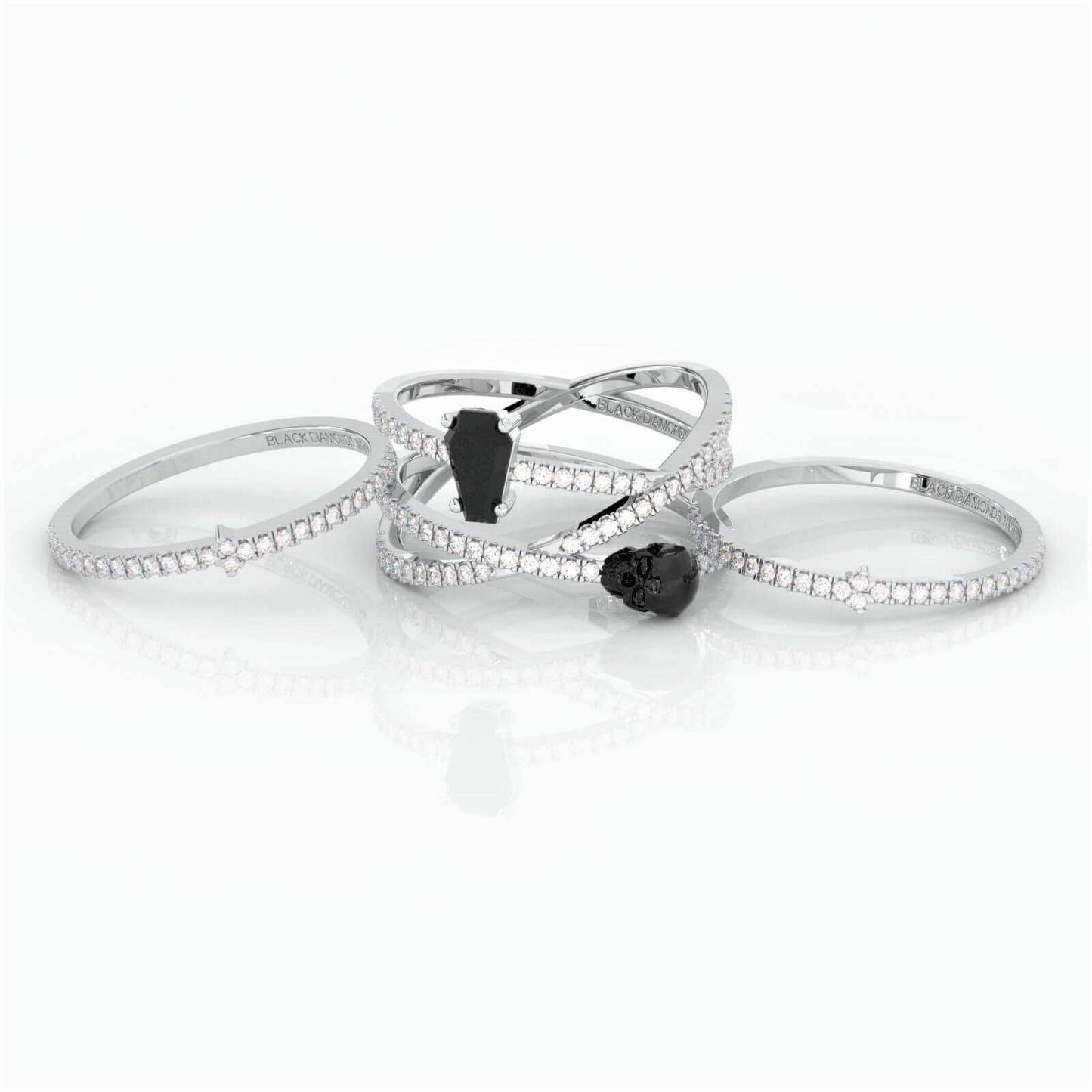 My Other Half- Limited Coffin Shape Diamond Rings
