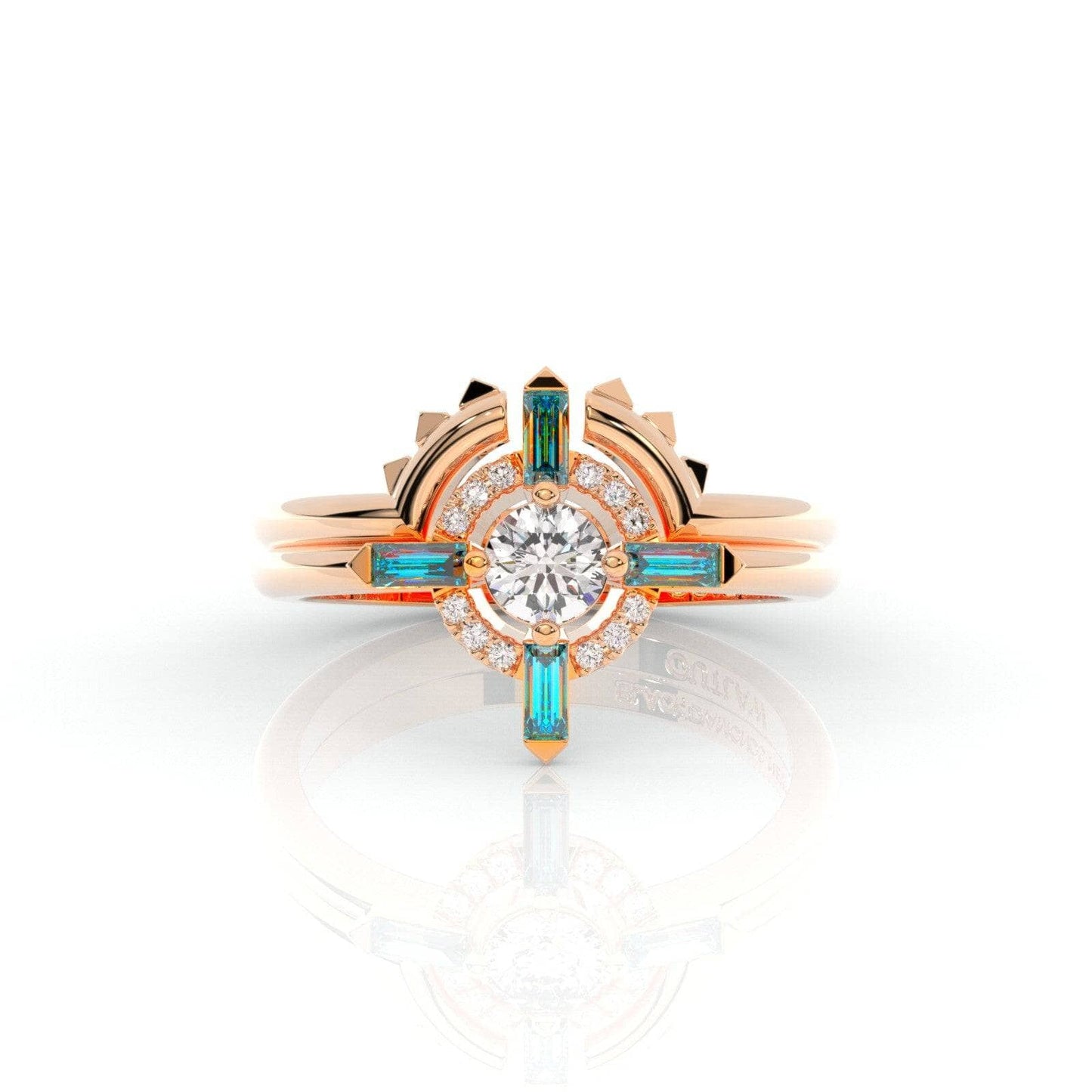 Outlaw's Ring Set- 14k Yellow Gold Video Game Inspired Rings