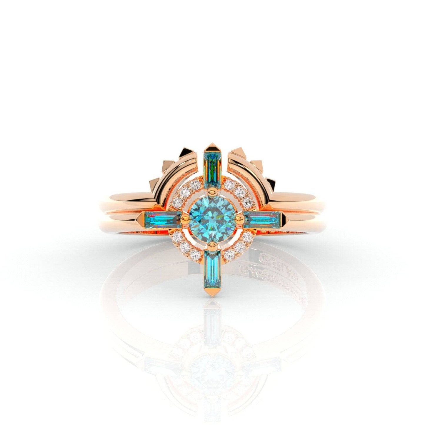 Outlaw's Ring Set- 14k Yellow Gold Video Game Inspired Rings