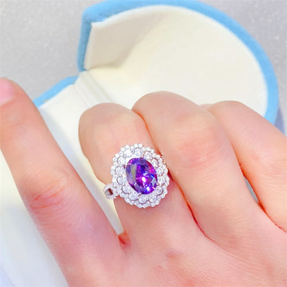 2 Carat Moissanite 925 Sterling Silver Ring Silver
