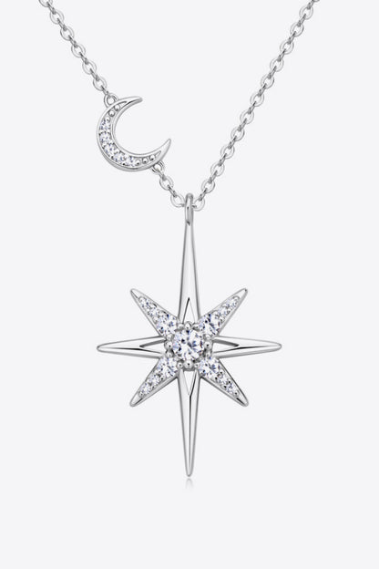 Moissanite 925 Sterling Silver Necklace Silver One Size