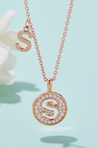 Adored Moissanite K to T Pendant Necklace S One Size