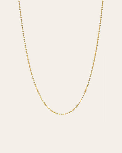 14k Gold Ball Chain Necklace