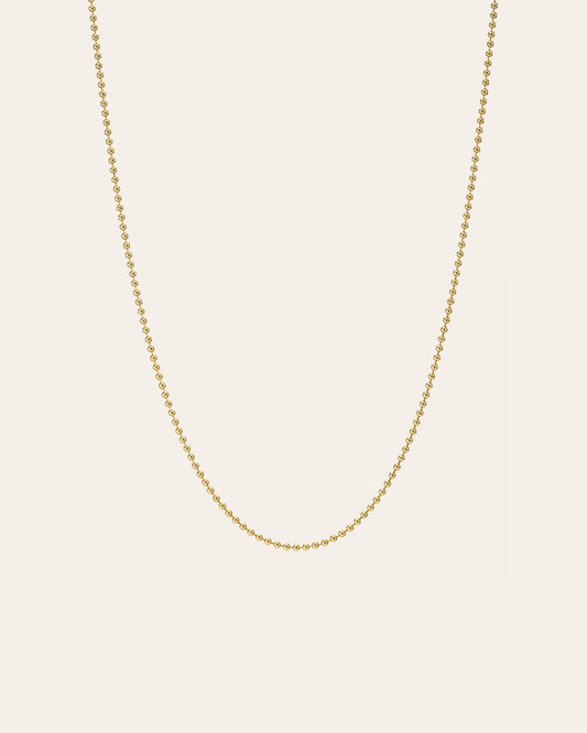 14k Gold Ball Chain Necklace