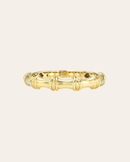 14K Gold Bamboo Ring