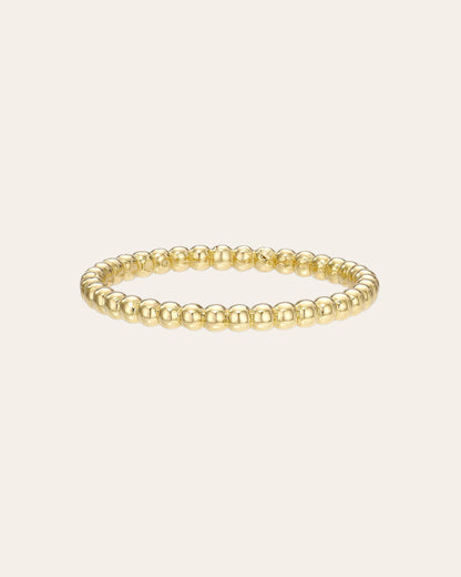 14k Gold Bead Band
