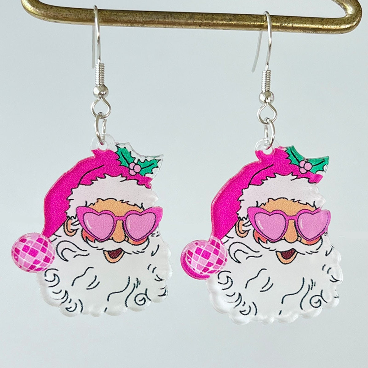 Geometric Shape Acrylic Dangle Earrings Style D One Size