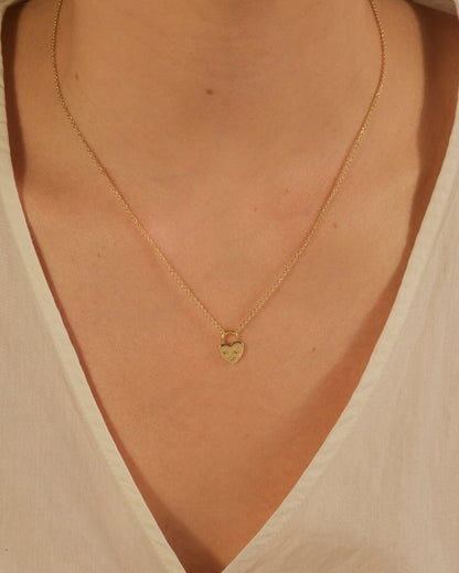 Josephine CZ Heart Locket Pendant Necklace