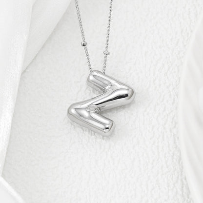 Copper Bubble Letter Pendant Necklace Style Z One Size