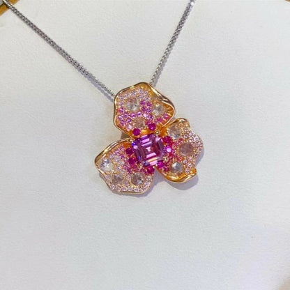 2 Carat Moissanite 925 Sterling Silver Pendant Necklace Silver One Size