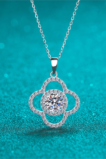 1 Carat Moissanite 925 Sterling Silver Necklace Silver One Size