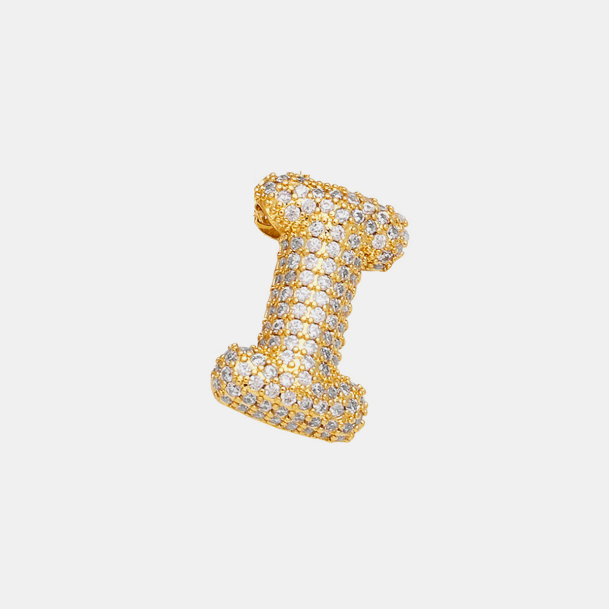 Inlaid Zircon Bubble Initial Necklace Style I One Size