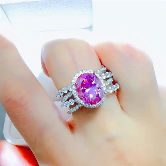 3 Carat Moissanite 925 Sterling Silver Ring Silver