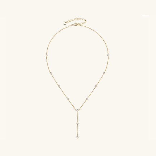 1.1 Carat Moissanite 925 Sterling Silver Necklace Gold One Size