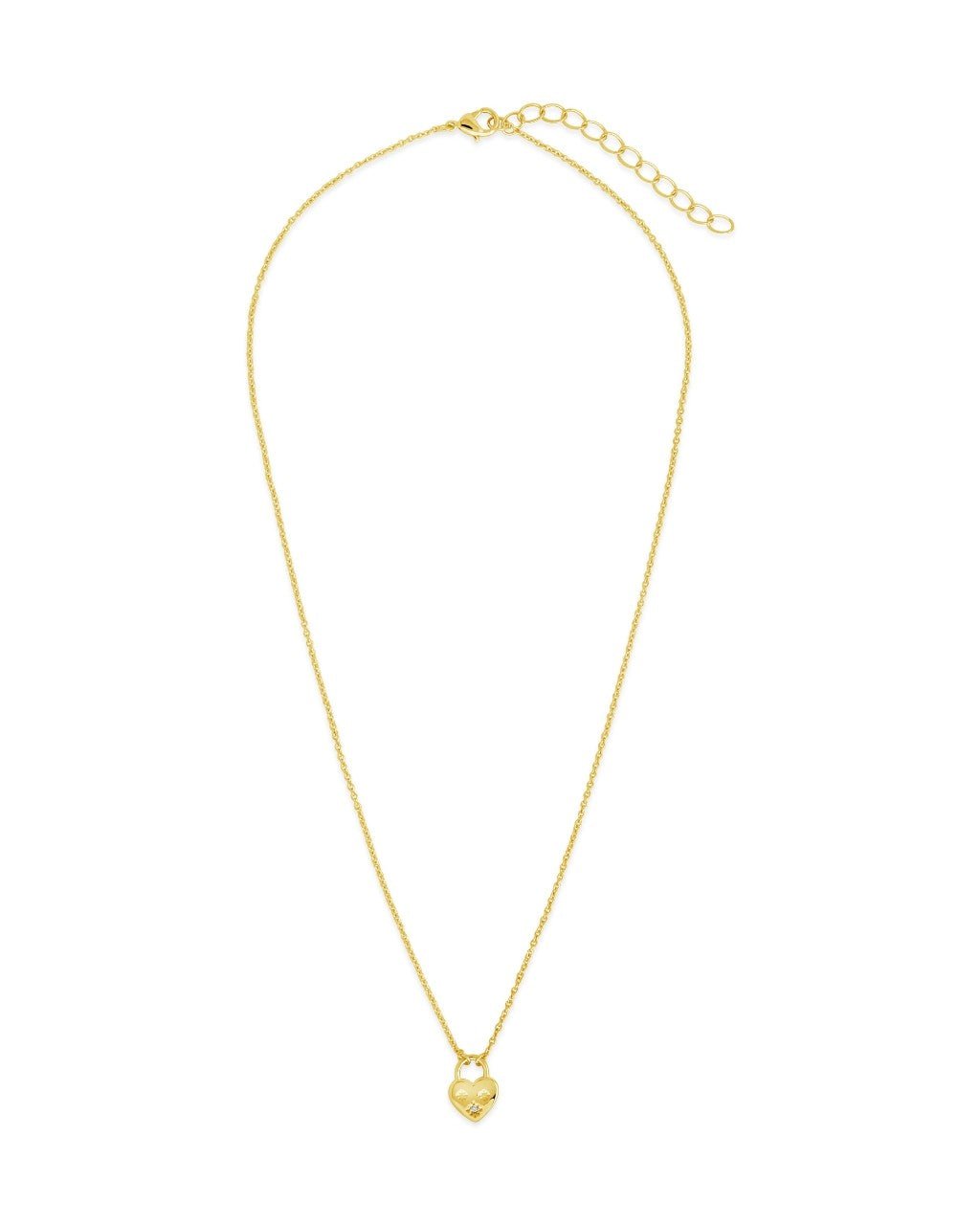 Josephine CZ Heart Locket Pendant Necklace