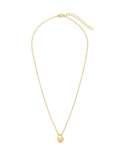 Josephine CZ Heart Locket Pendant Necklace