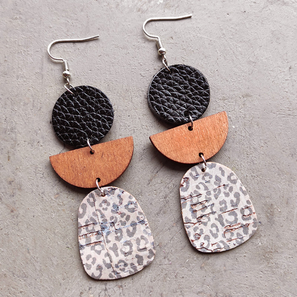 Geometrical Shape Dangle Earrings Style C One Size