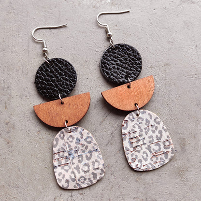 Geometrical Shape Dangle Earrings Style C One Size