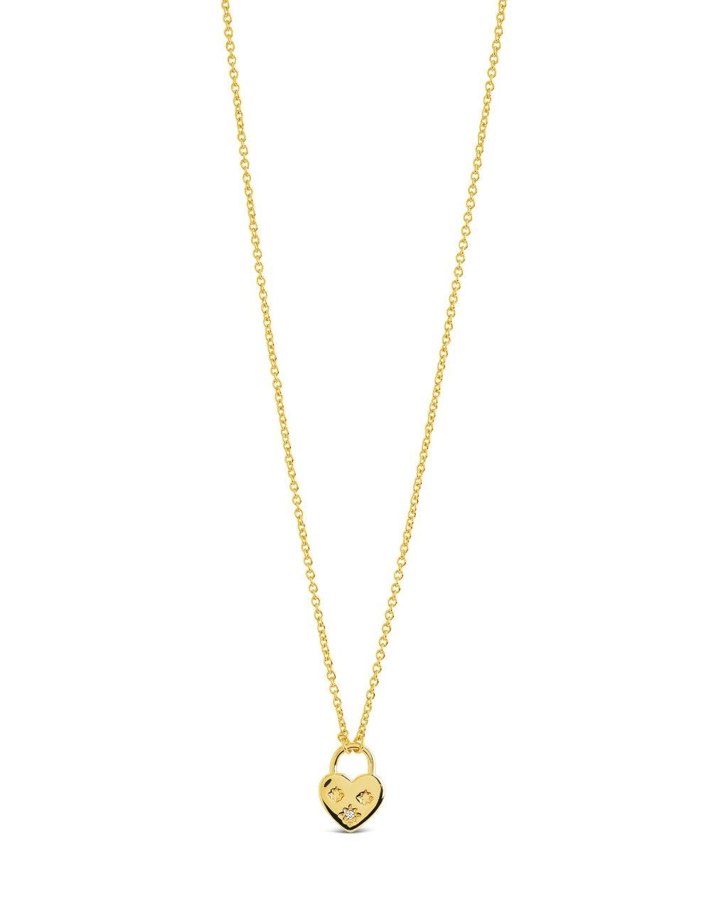 Josephine CZ Heart Locket Pendant Necklace