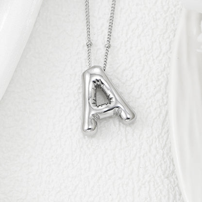 Copper Bubble Letter Pendant Necklace Style A One Size