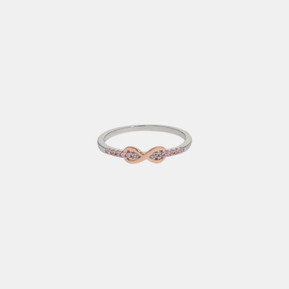 Zircon 925 Sterling Silver Ring Blush Pink
