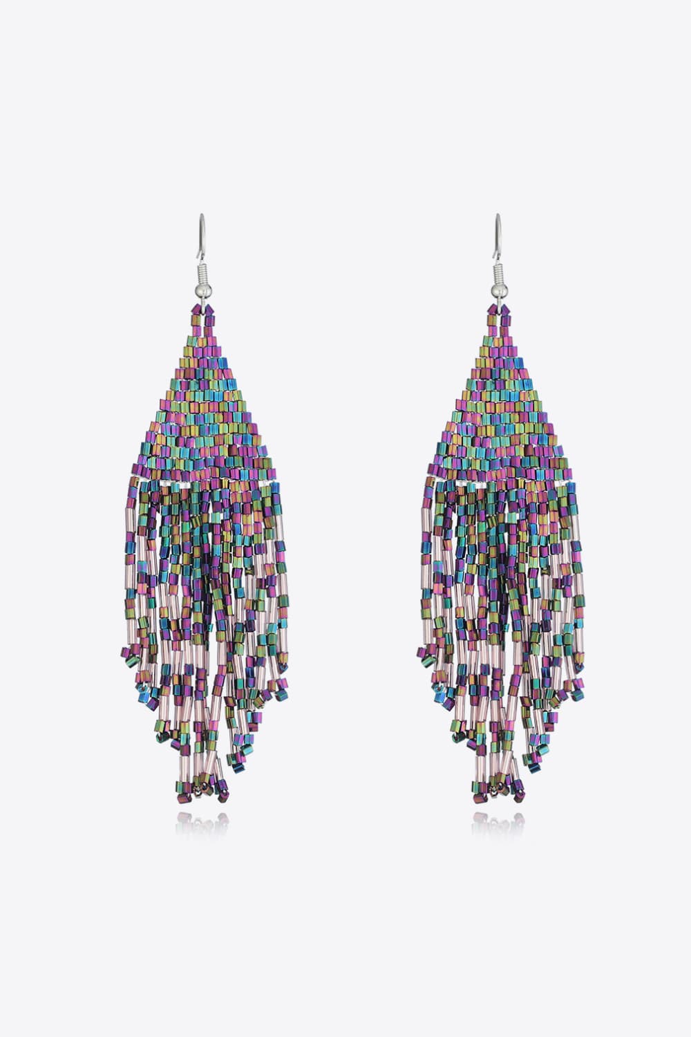 Beaded Dangle Earrings Multicolor One Size