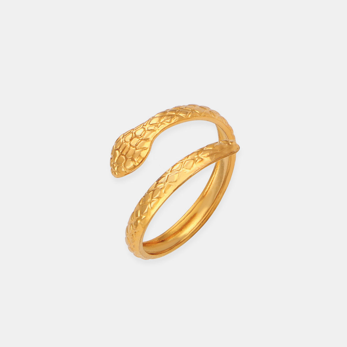 Titanium Steel Snake Shape Bypass Ring Style B 7