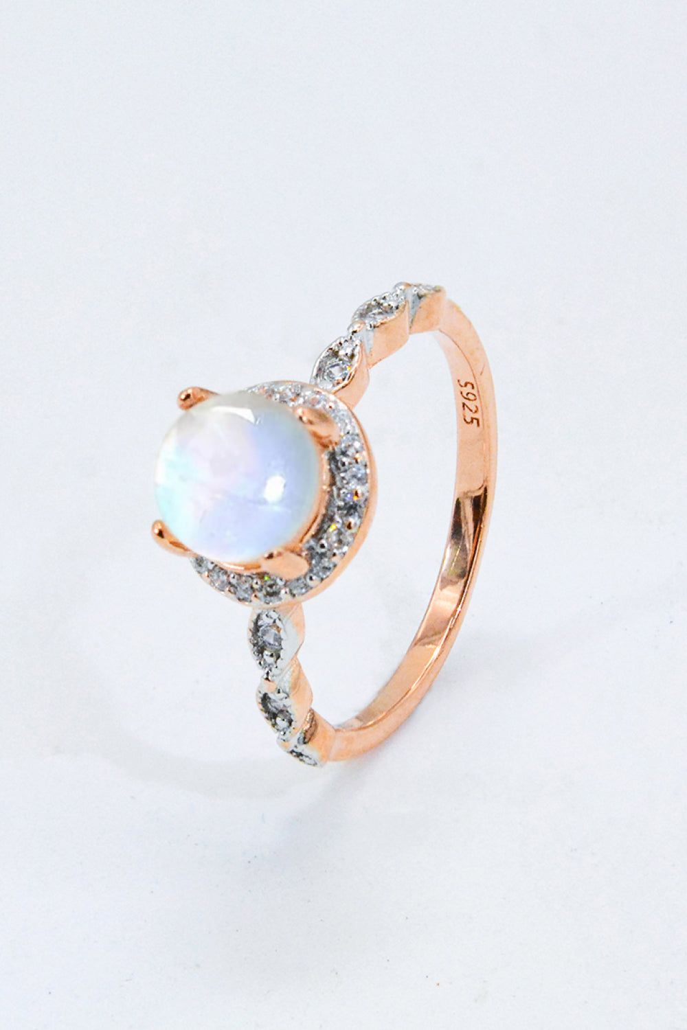 Round Moonstone Ring Moonstone