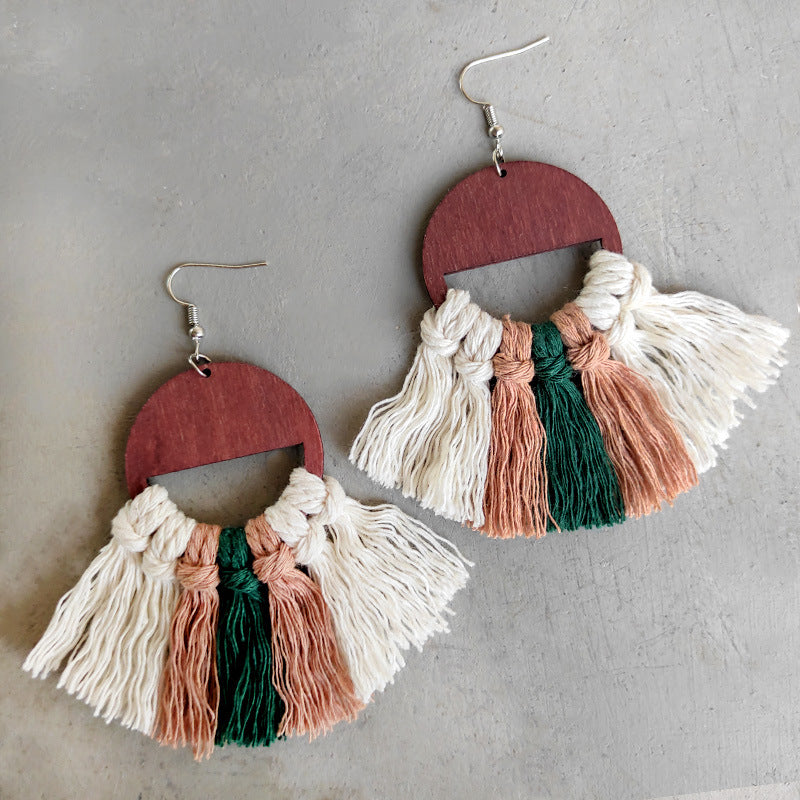 Tassel Detail Drop Earrings Style D One Size