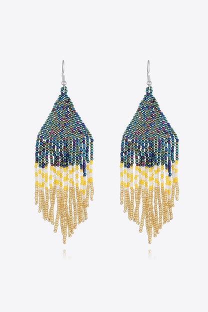 Beaded Dangle Earrings Multicolor One Size