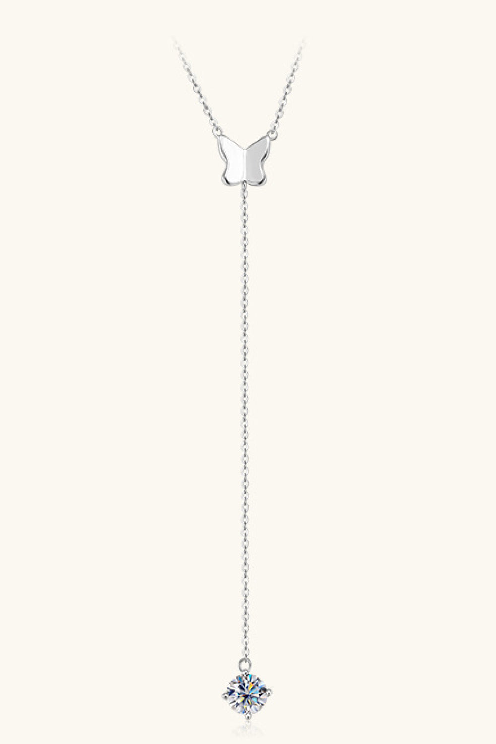 1 Carat Moissanite 925 Sterling Silver Necklace Silver One Size