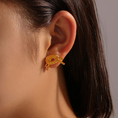 Titanium Steel Stud Earrings Style B One Size