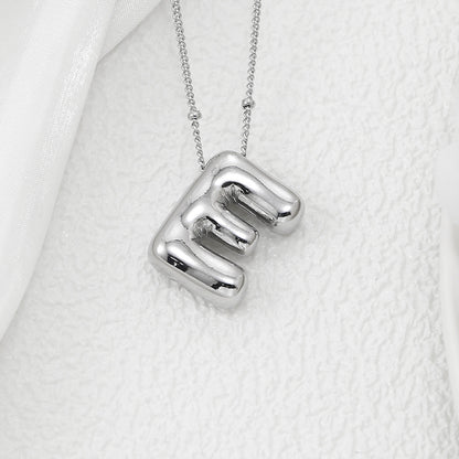 Copper Bubble Letter Pendant Necklace Style E One Size