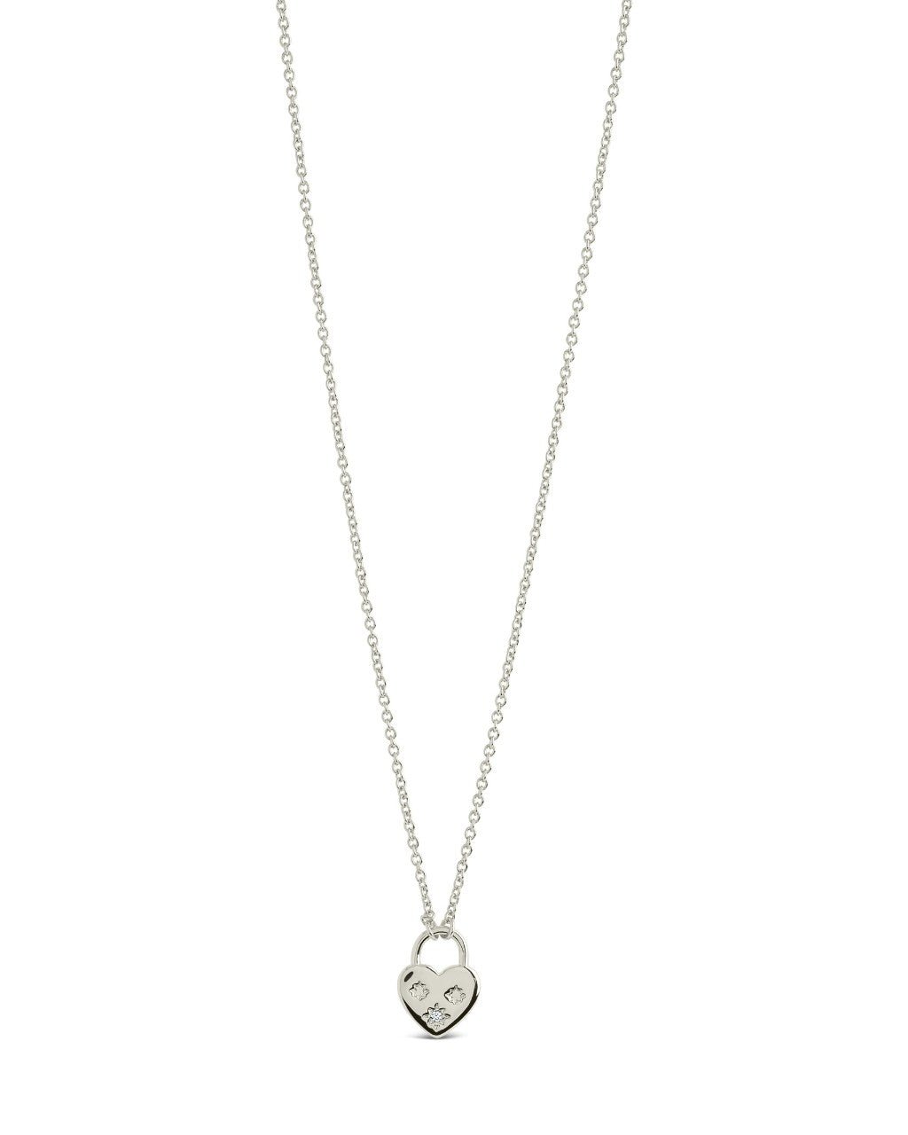 Josephine CZ Heart Locket Pendant Necklace