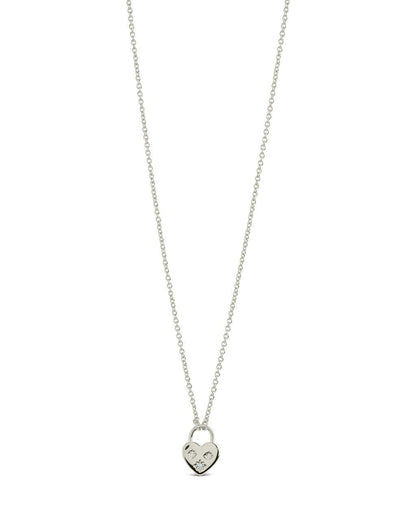 Josephine CZ Heart Locket Pendant Necklace